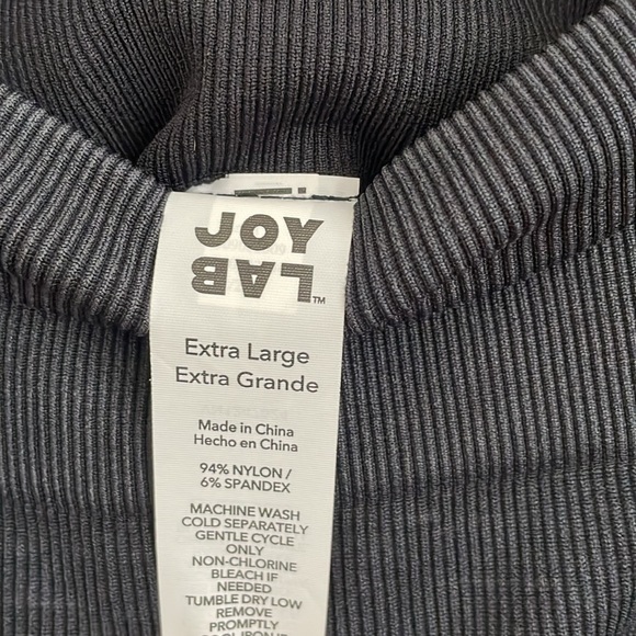 NWOT JoyLab High Rise Dark Blue Ribbed Seamless Leggings - Picture 7 of 8